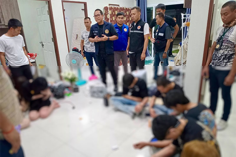 อุบลฯ ชุดปฏิบัติการพิเศษฝ่ายปกครอง ทลายปาร์ตี้ยา พบวัยรุ่นชายหญิง 10 คน