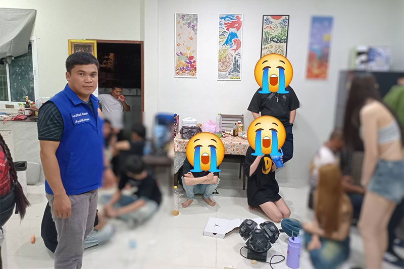 อุบลฯ ชุดปฏิบัติการพิเศษฝ่ายปกครอง ทลายปาร์ตี้ยา พบวัยรุ่นชายหญิง 10 คน