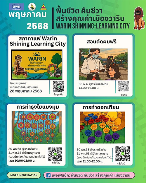 สร้างคุณค่าเมืองวาริน  WARIN SHINNING-LEARNING CITY