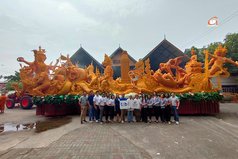 ธนชาตประกันภัย และ ทีทีบี ร่วมสนับสนุนขบวนเทียนพรรษา วัดศรีประดู่ 